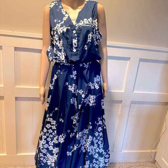NWT Blue and White Floral maxi - Picture 1 of 5